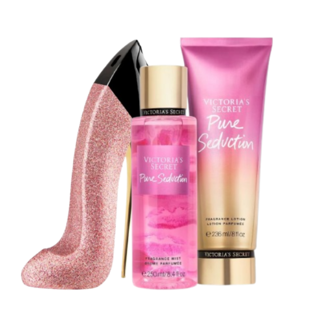 PROMOÇÃO COMPRE 1 LEVE 3 - Kit Victoria's Secret + Good Girl (Hidratante 236ml + Body splesh 250ml + Perfume 100ml ) - Edição Especial