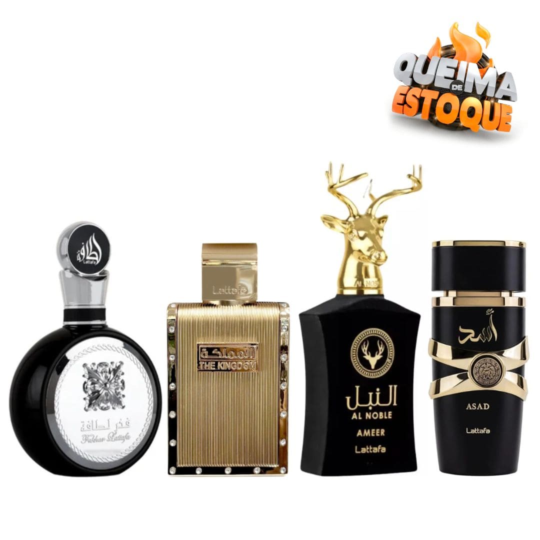 PROMOÇÃO COMPRE 1 LEVE 4 - Lattafa Fakhar, The Kingdom Men, AL Noble Ameer e Assad Lattafa - Oferta De Queima de Estoque de Ano Novo - 100ml cada