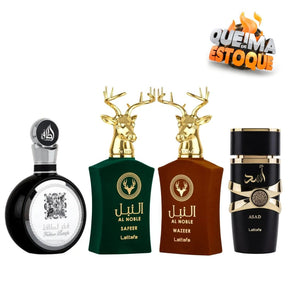 PROMOÇÃO COMPRE 1 LEVE 4 - Lattafa Fakhar, AL Noble Safeer, AL Noble Wazeer e Assad Lattafa - Oferta De Queima de Estoque de Ano Novo - 100ml cada